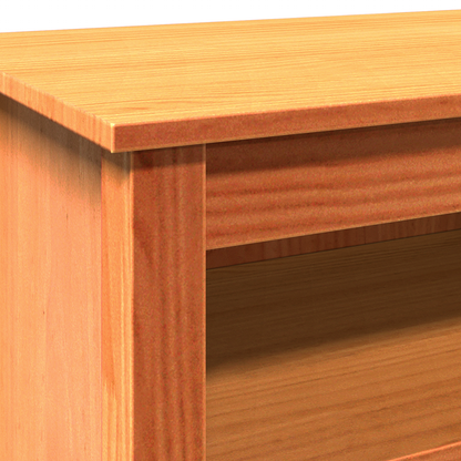 Schoenenbank Wasbruin 110 x 38 x 45.5 cm Massief grenenhout