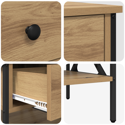 Nachtkastjes 2 stuks Artisan Eiken 40x42x45 cm Geengineerd Hout