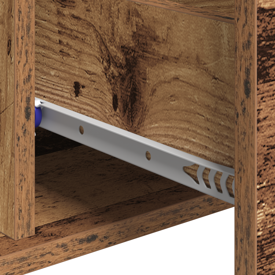 Dressoir met lade met plank met opslag met de deur Oud hout 60 x 31 x 70 cm Bewerkt hout