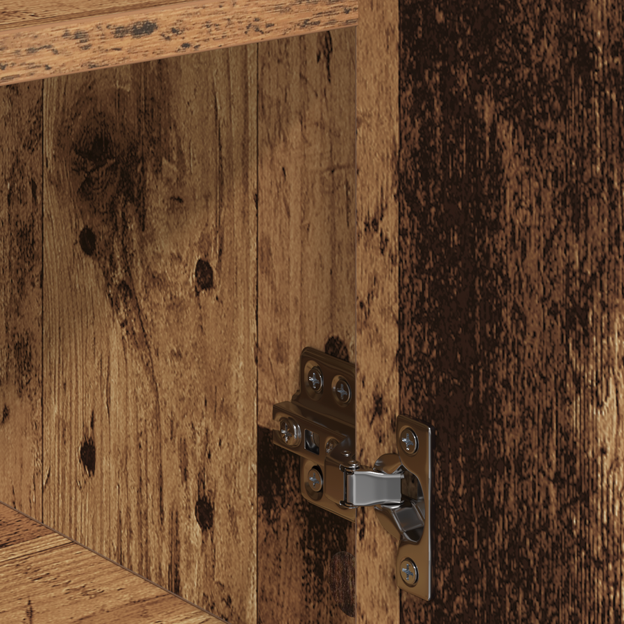 Dressoir met lade met plank met opslag met de deur Oud hout 79 x 38 x 80 cm Bewerkt hout