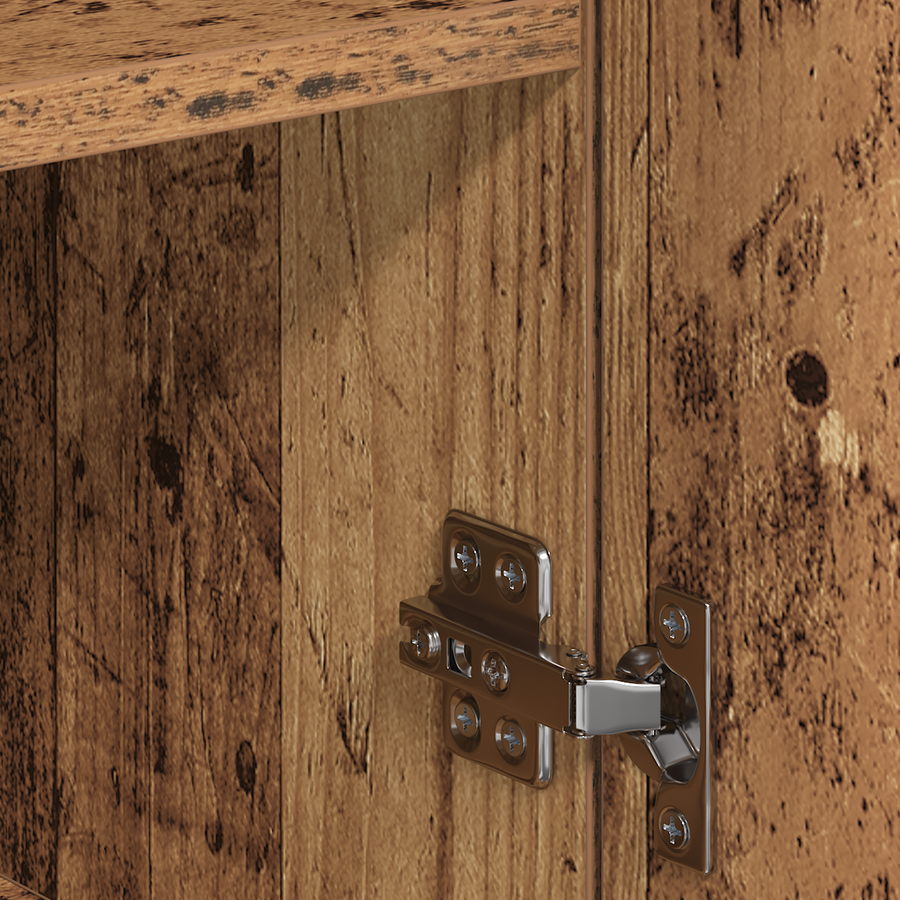 Dressoir met lade met plank met opslag met de deur Oud hout 79 x 38 x 80 cm Bewerkt hout