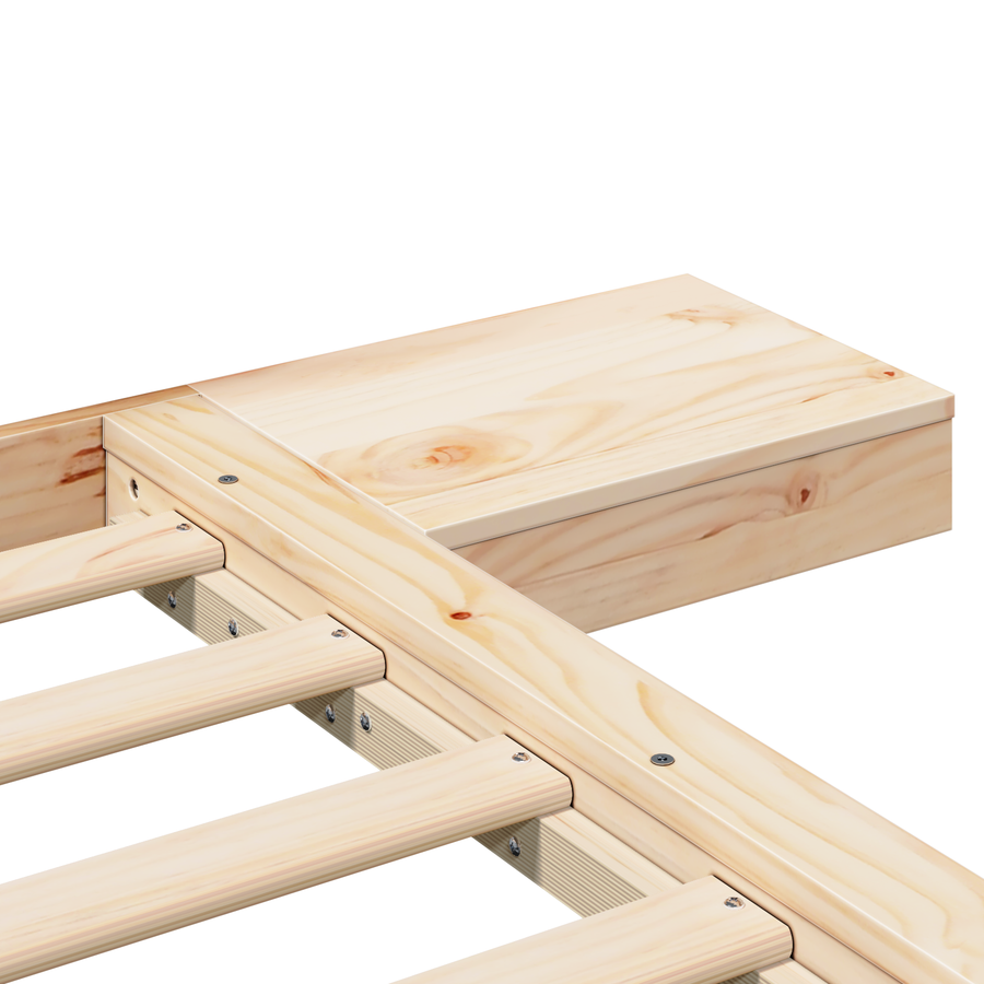 Vloerbed met Nachtkastjes 200x200cm van Massief Hout