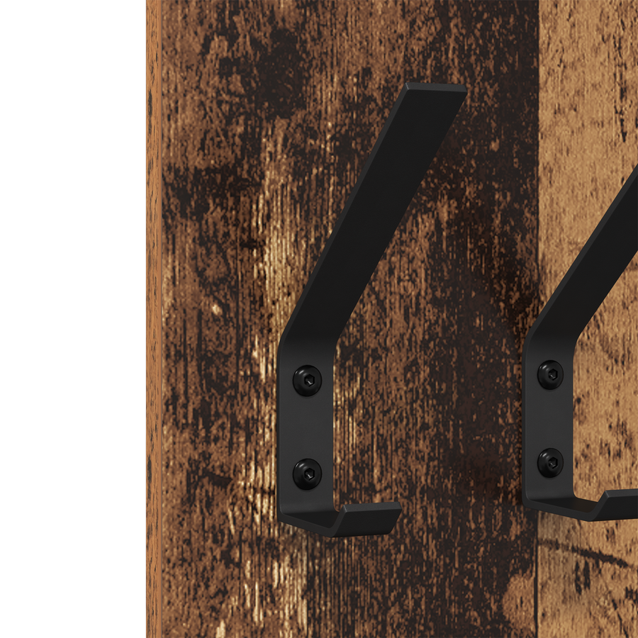 Wandgemonteerde kapstok Oud hout 20 x 1,5 x 100 cm Bewerkt hout