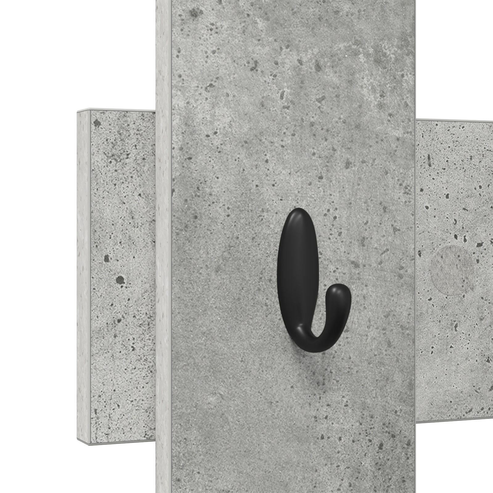 Wandgemonteerde kapstok Beton grijs 60 x 3 x 82 cm Bewerkt hout