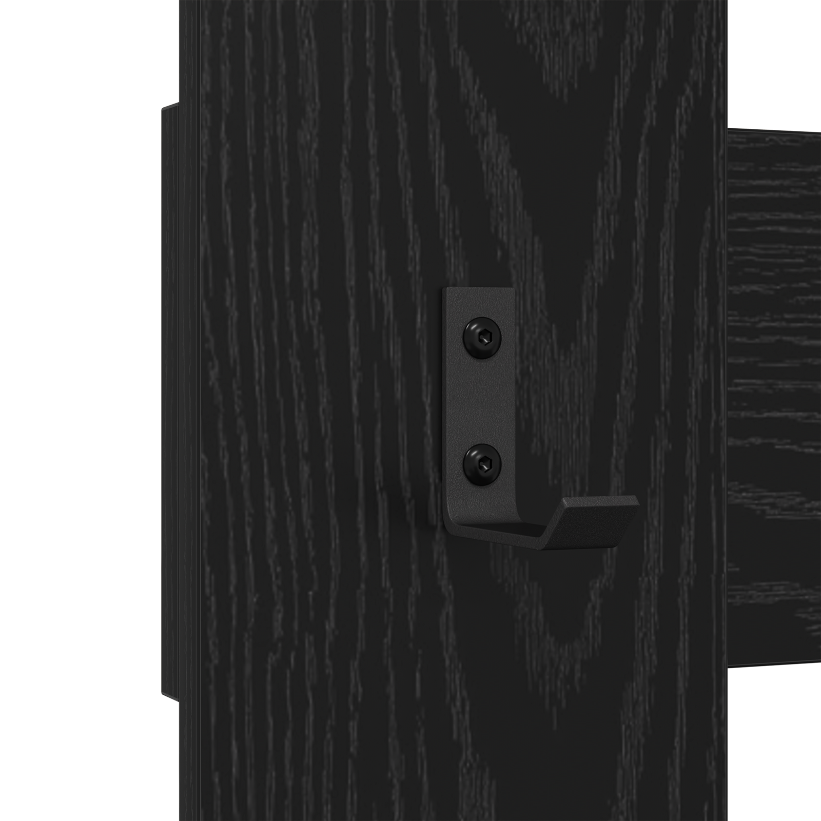 Wandgemonteerde kapstok met opslag Zwart eiken 65 x 3 x 100 cm