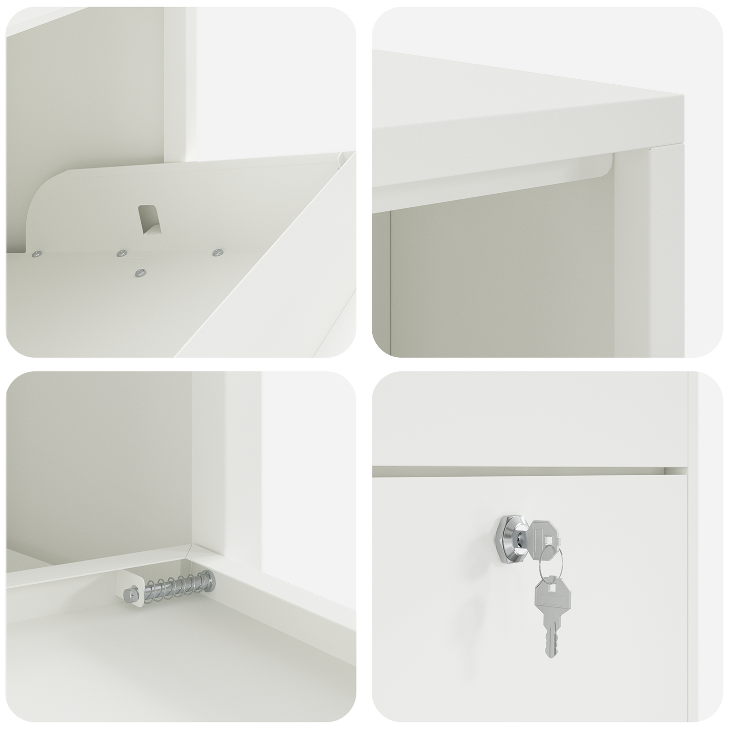 Pakket Afleverbox Wit 44x22x82 cm Staal