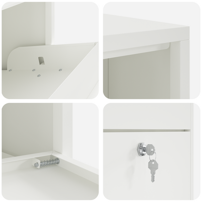 Pakket Afleverbox Wit 44x22x82 cm Staal