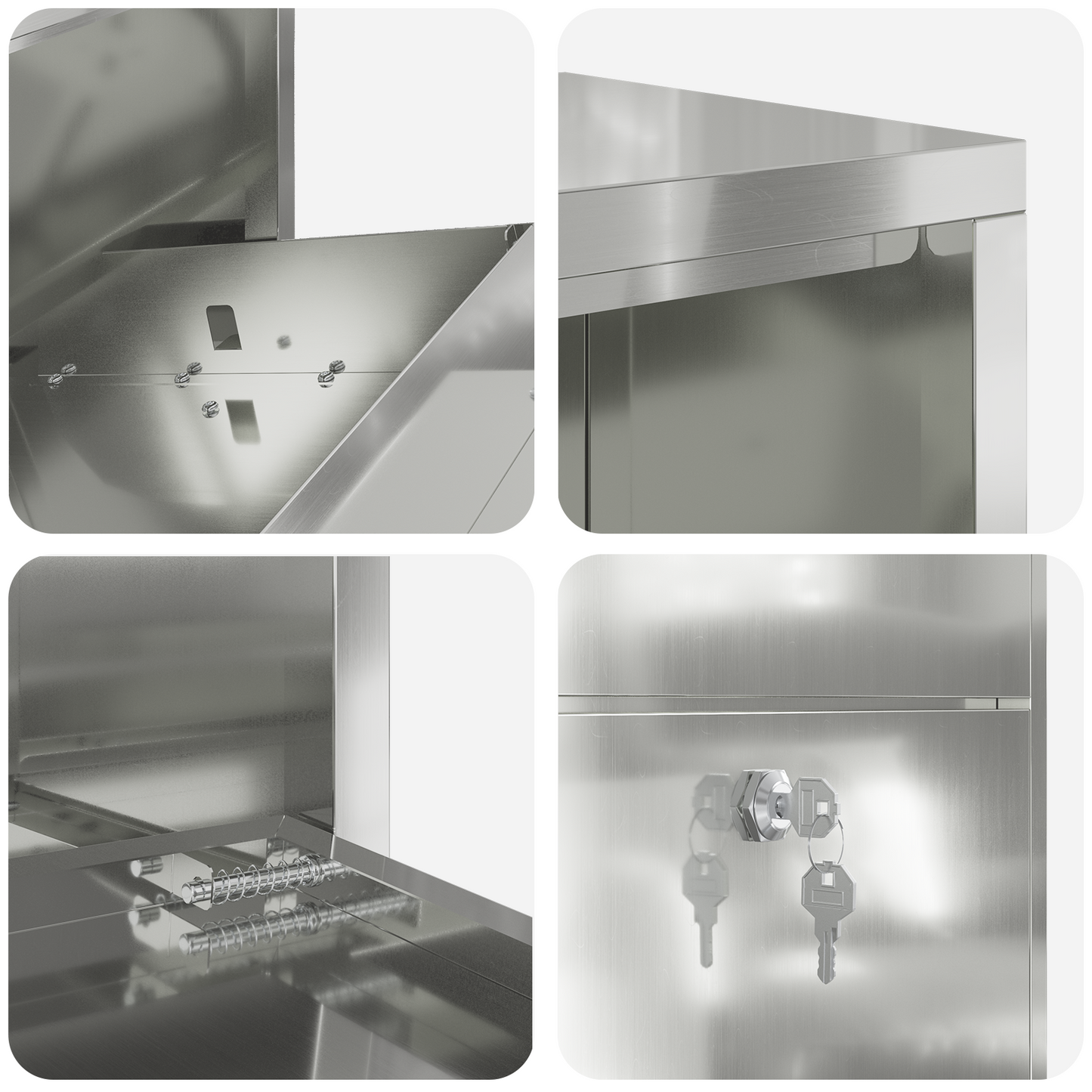 Pakketinleverbak 44x22x82 cm van Gegalvaniseerd Staal