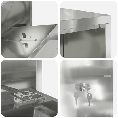 Pakketinleverbak 44x22x82 cm van Gegalvaniseerd Staal