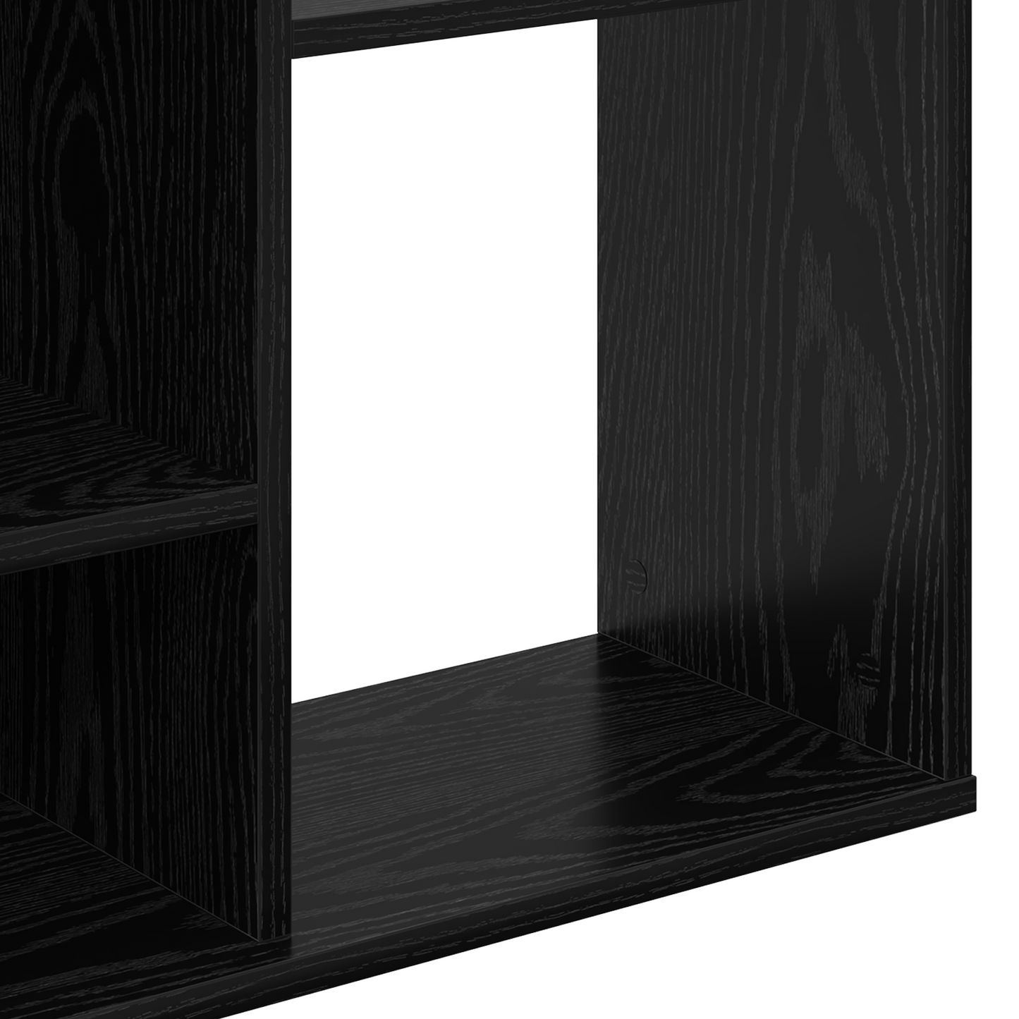 Kamerscherm Zwart eiken 100 x 24 x 140 cm Bewerkt hout