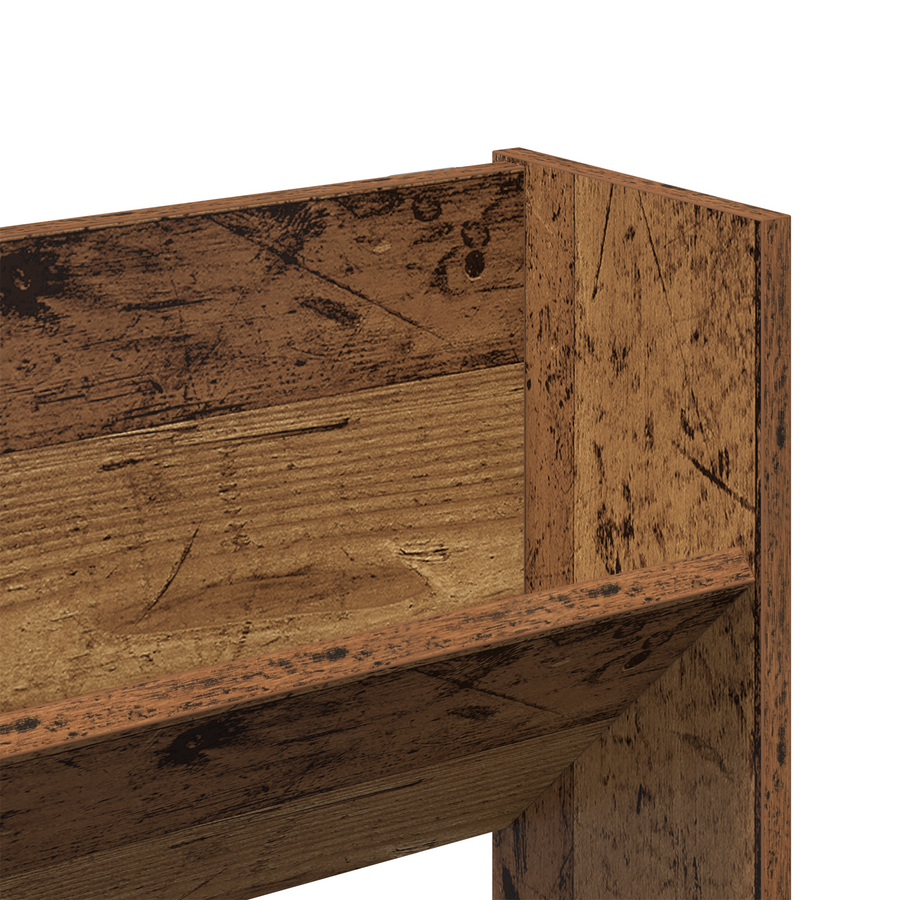 Wand Schoenenkasten 2 pcs Oud hout 60 x 18 x 60 cm Bewerkt hout