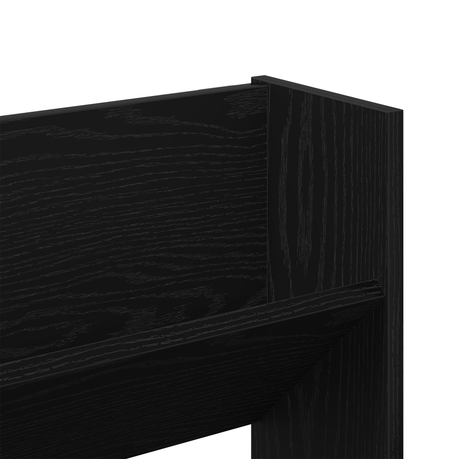 Wand Schoenenkasten met plank Anders 2 pcs Zwart eiken 60 x 18 x 60 cm