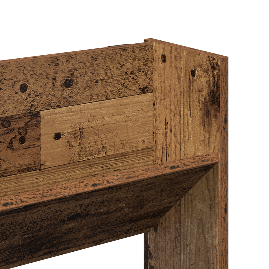 Wand Schoenenkasten 2 pcs Oud hout 60 x 18 x 60 cm Bewerkt hout