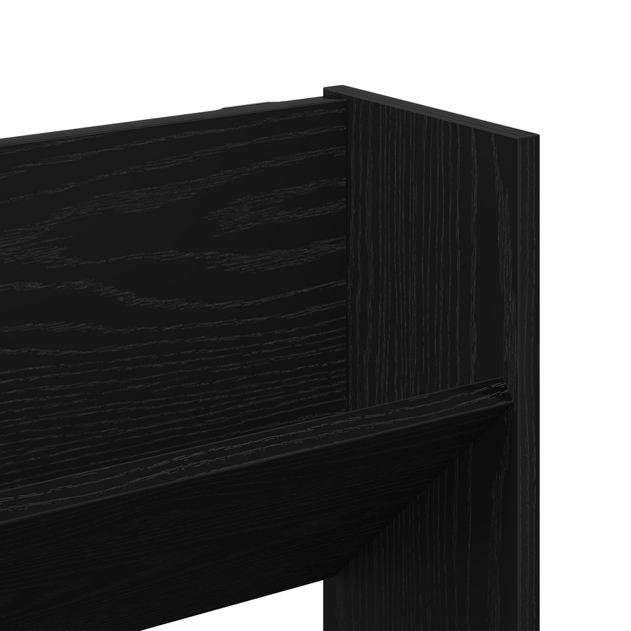 Wand Schoenenkasten met plank Anders 2 pcs Zwart eiken 60 x 18 x 60 cm