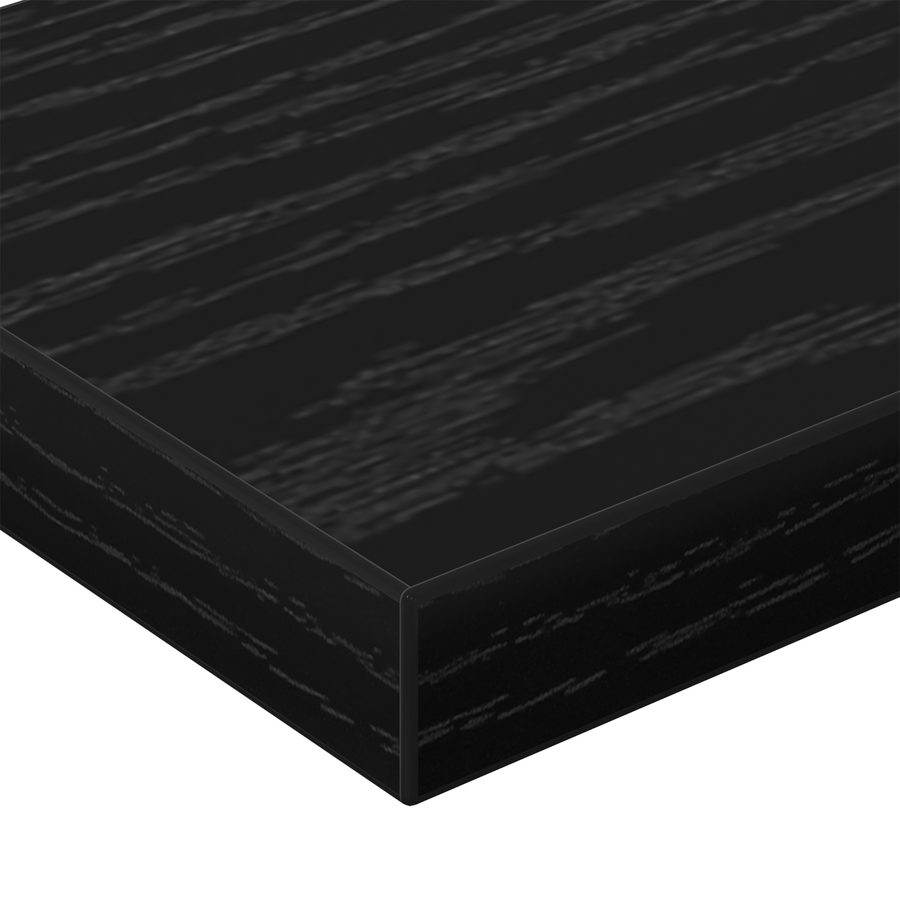 Wandplanken Zwart eiken Bewerkt hout 60 x 10 x 1.5 cm Muurmontage
