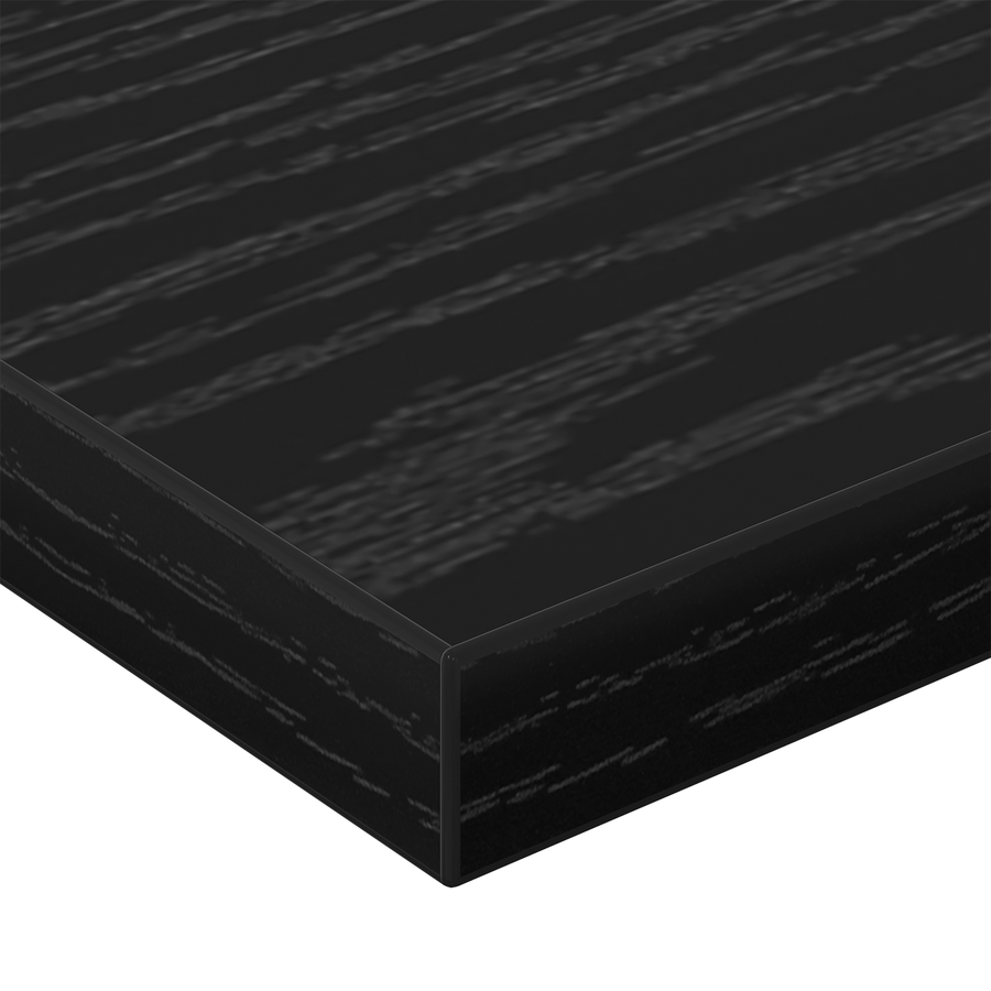 Wandplanken Zwart eiken Bewerkt hout 60 x 20 x 1.5 cm Eenvoudig