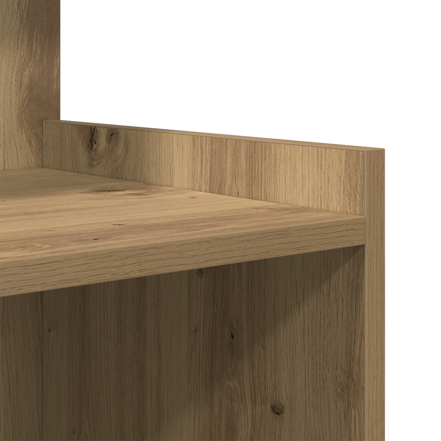 Bedkasten 2 stuks Ambachtelijk Eiken 40x35x60 cm Bewerkt Hout