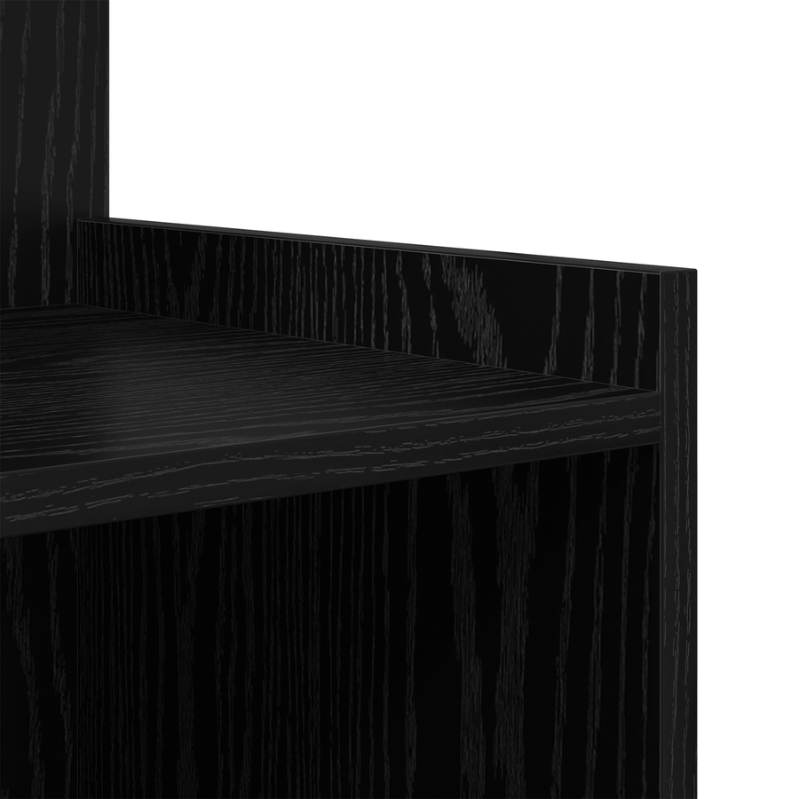 Bedkasten 2 stuks Zwart eiken 40x35x60 cm Bewerkt hout