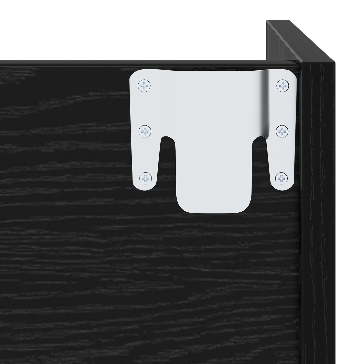 Wand Schoenenkasten Zwart eiken 60 x 18 x 60 cm Bewerkt hout