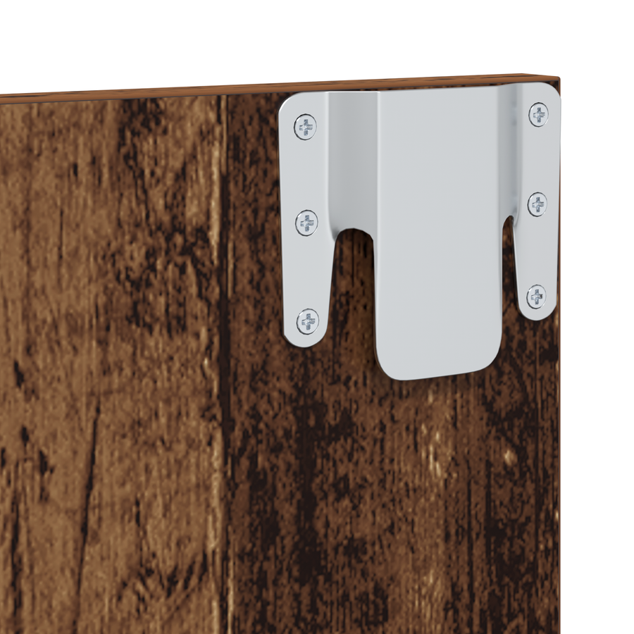 Wand TV Kast Oude hout 120 x 23.5 x 90 cm Bewerkt hout