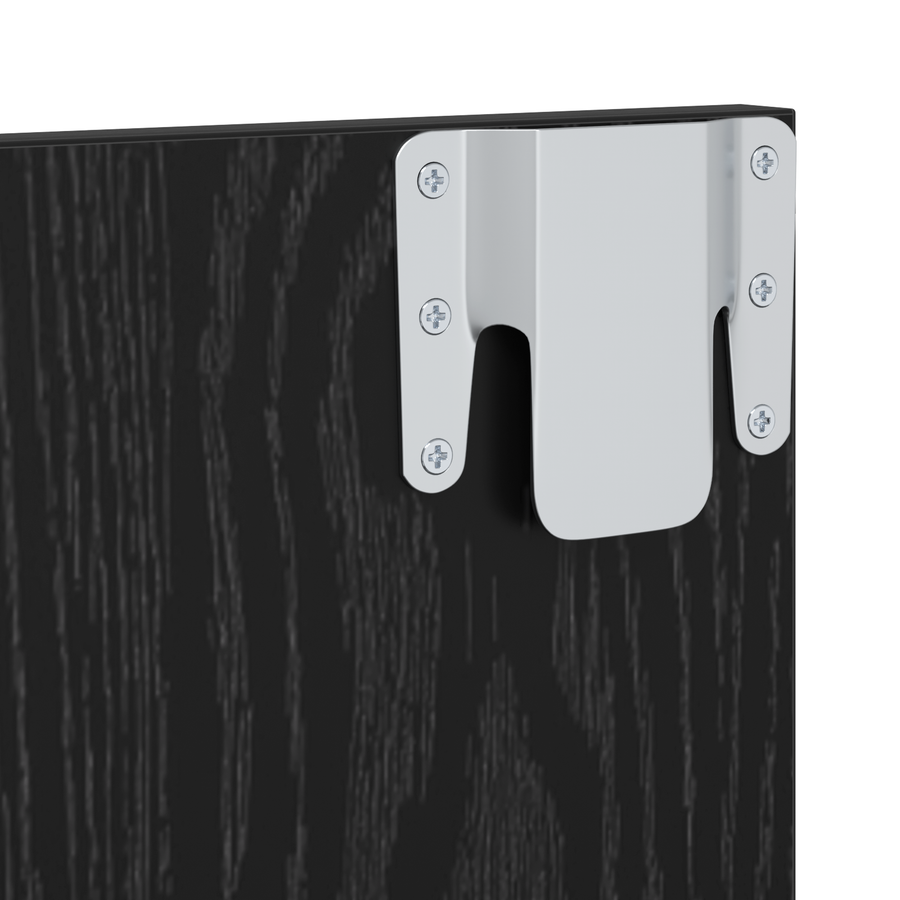 Wand TV Kast Zwart eiken 120 x 23.5 x 90 cm Bewerkt hout