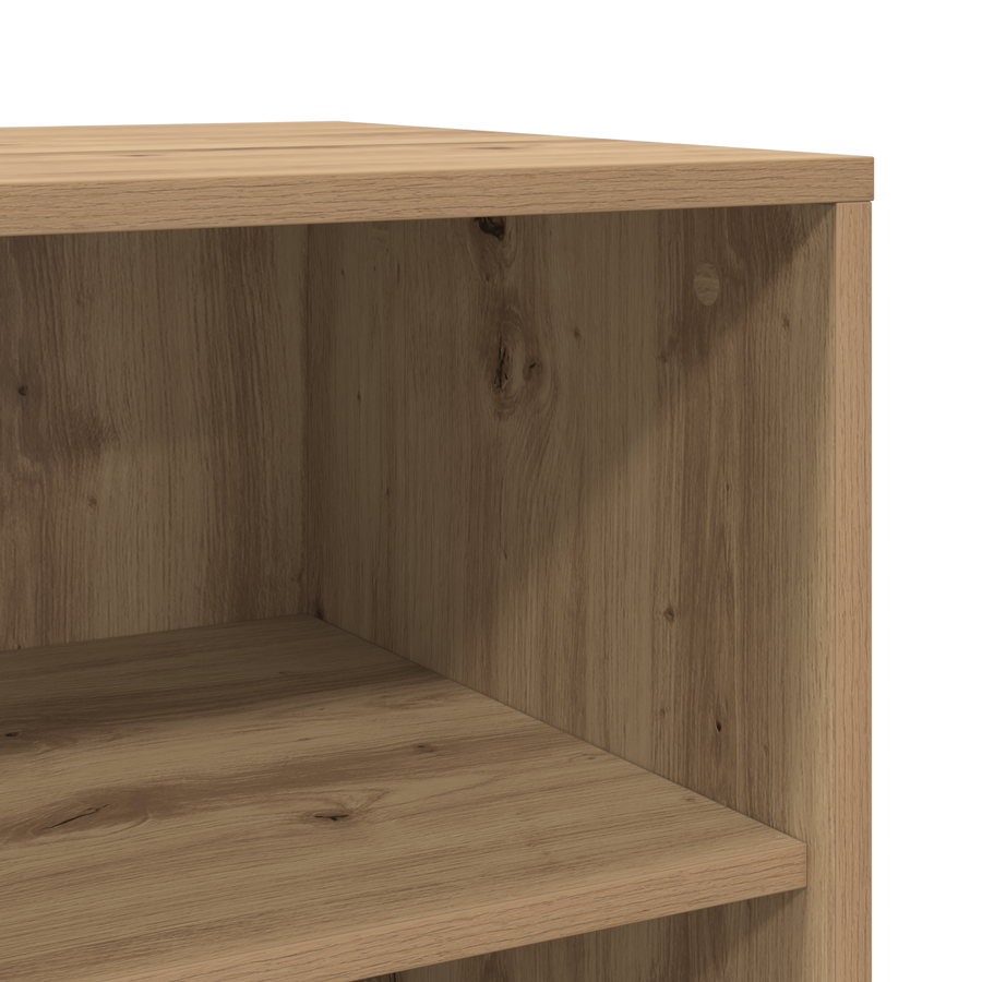 Sideboard Massief Eiken 70x41x75 cm Bewerkt Hout