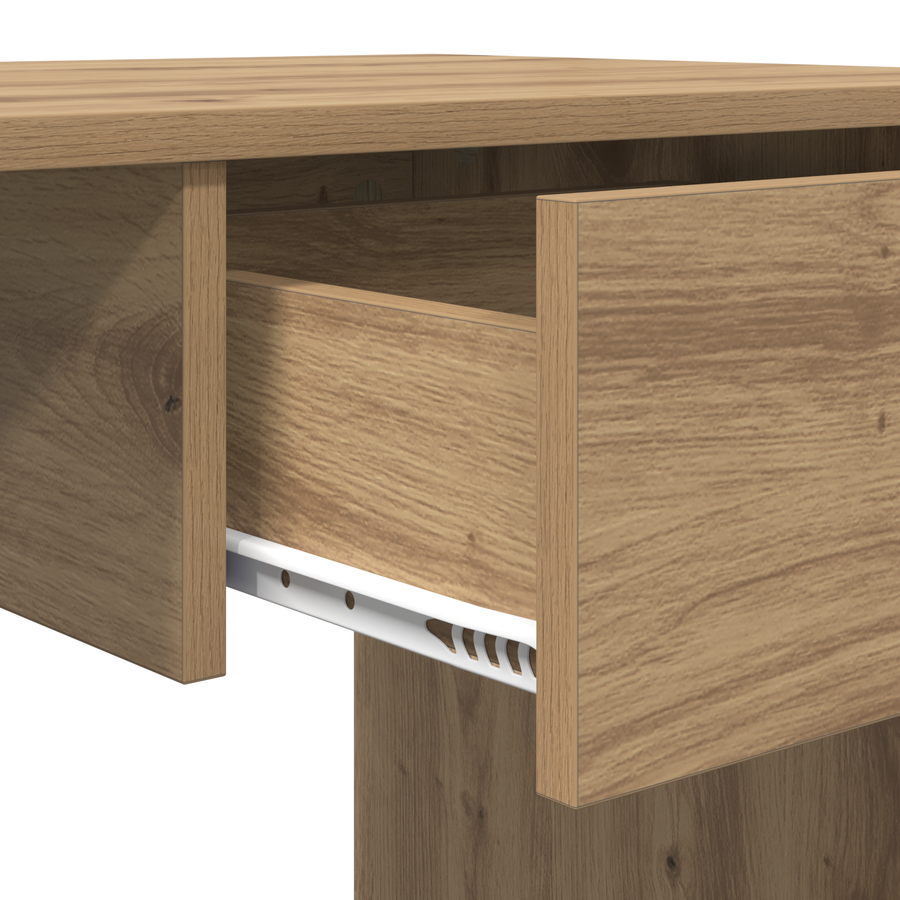 Bureau artisanaal eikenkleurig 100 x 50 x 76 cm Bewerkt hout