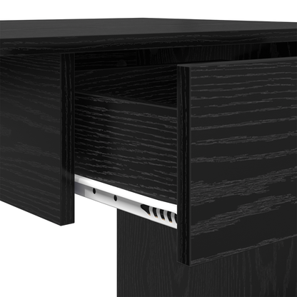 Bureau met lade Zwart eiken 100 x 50 x 76 cm Bewerkt hout