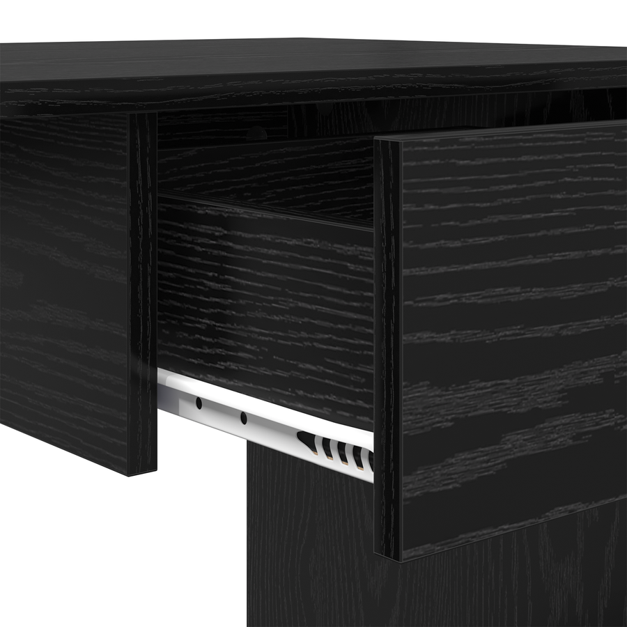 Bureau met lade Zwart eiken 100 x 50 x 76 cm Bewerkt hout