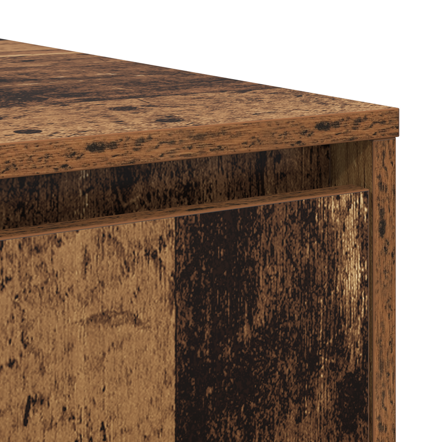 Salontafel met lade met opslag Oud hout 80 x 80 x 31 cm Bewerkt hout