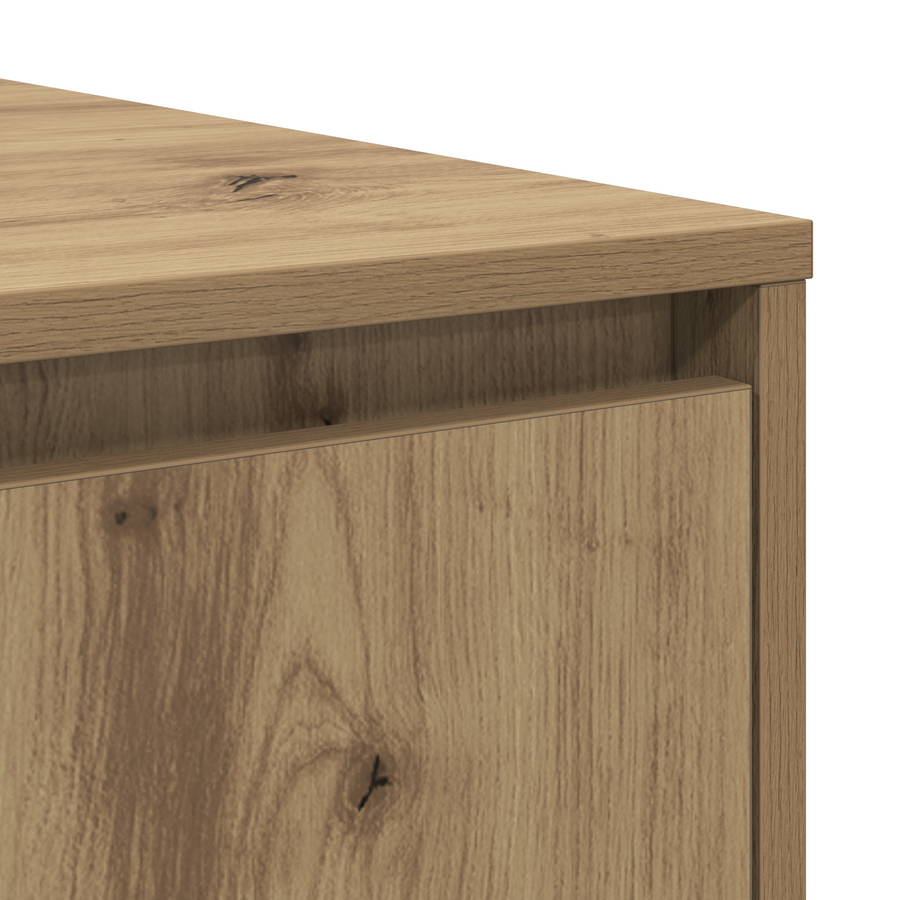Salontafel artisanaal eikenkleurig 80 x 80 x 31 cm Bewerkt hout