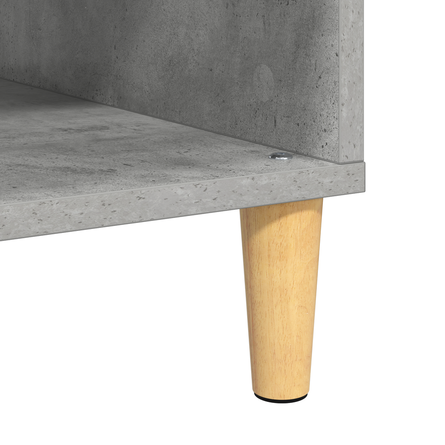 met opslag met de deur Betongrijs 103.5 x 60 x 35 cm Bewerkt hout