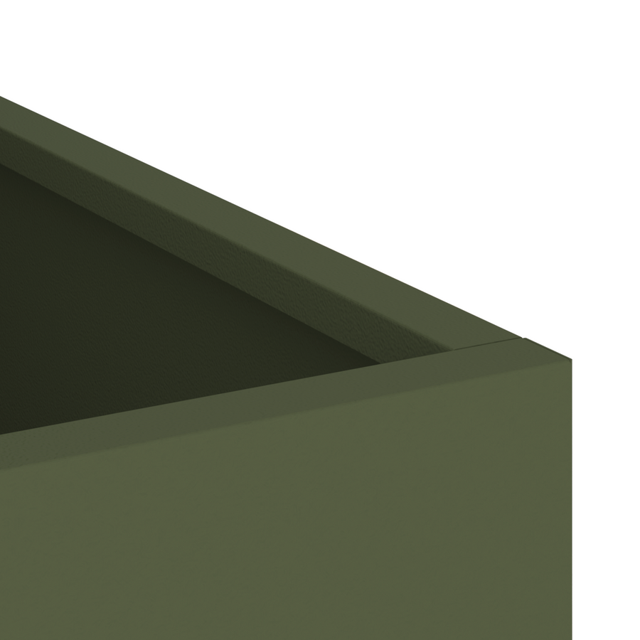Tuin Bloempot Olijfgroen 50 x 32 x 40 cm Koudgewalst staal