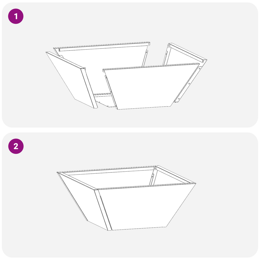 Tuin Kom Planten 5 stuks 35x35x15 cm RVS