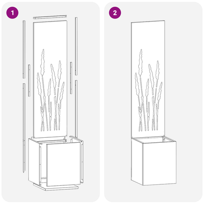 Tuinplant met Decoratief Paneel Olijfgroen 32 x 140 cm