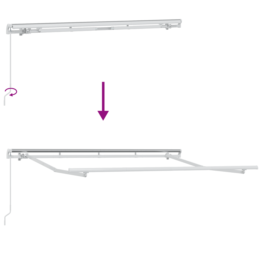 Handmatig Uittrekbaar Ligbed Antraciet 300x200 cm