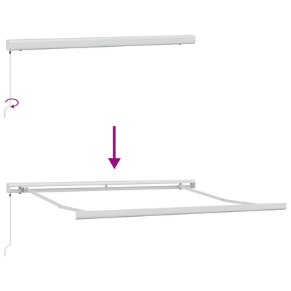 Handmatige Inklapbare Luifel Meerkleurig Gestreept 350x250 cm