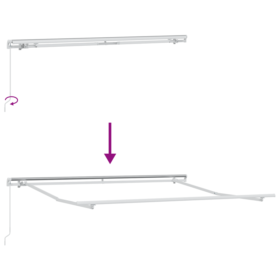 Handmatige Uittrekbare Zonwering met Multikleur Strepen 350x250 cm
