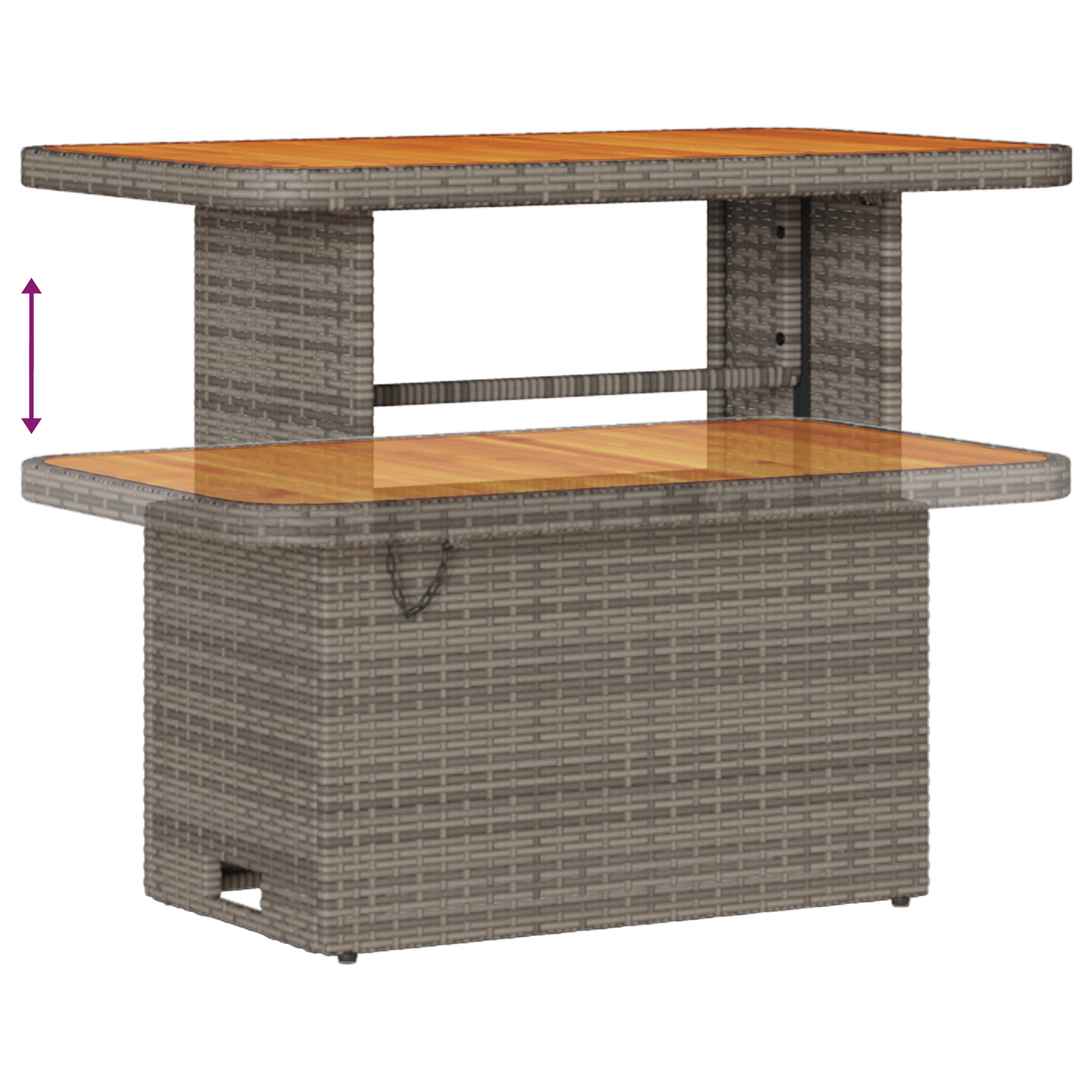 9-delige Tuinbankenset met kussens poly rattan acacia grijs