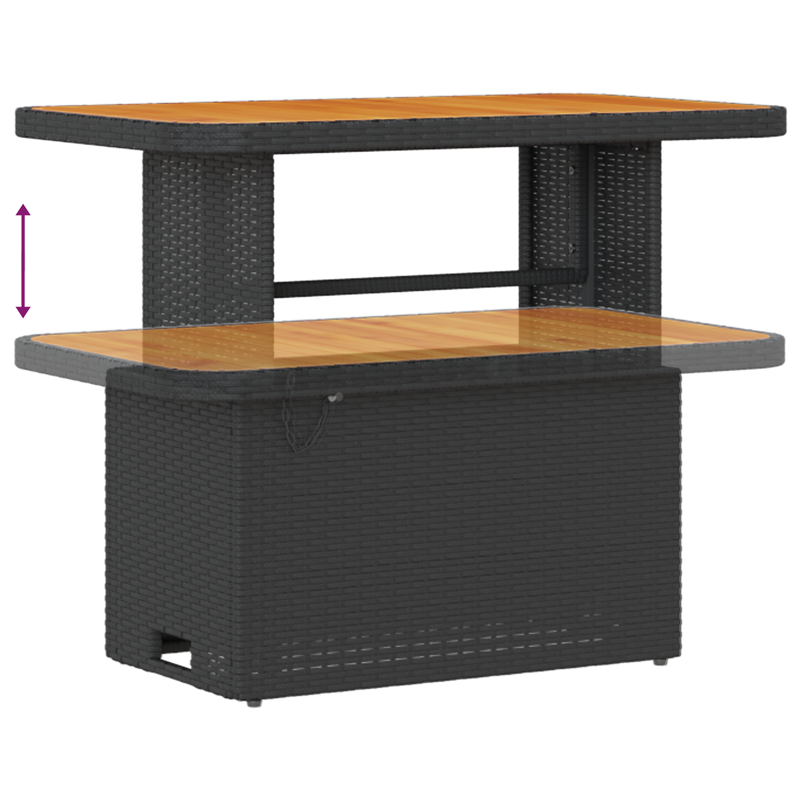 13-delige Tuinbankenset met kussens poly rattan acacia zwart