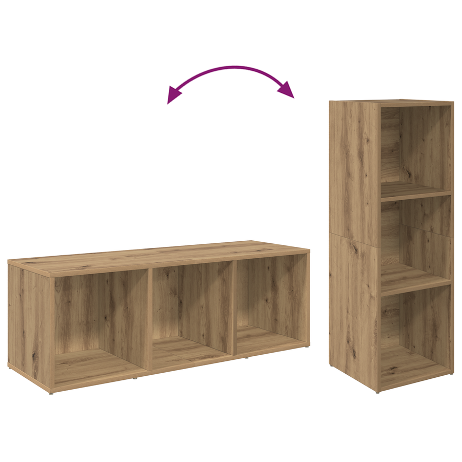 Tv-meubelset 2 pcs Artisan Eiken 37 x 35 x 107 cm Bewerkt hout