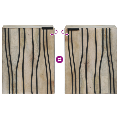 Wastafelkast met plank met opslag met de deur Bruin 38 x 33.5 x 48 cm