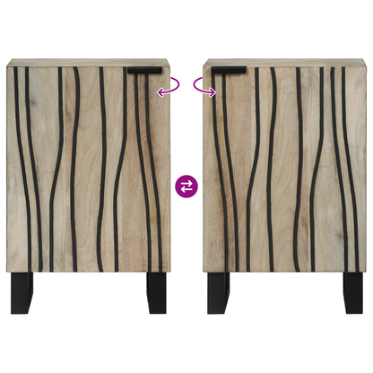 Badkamer Kast met plank met opslag met de deur Bruin, Zwart 38 x 33.5 x 58 cm