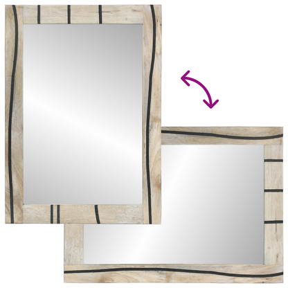 Badkamermeubels met spiegel Bruin, zilver 50 x 2.5 x 70 cm