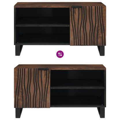 TV-kast 80x31,5x46 cm Massief Mangohout & Geengineerd Hout