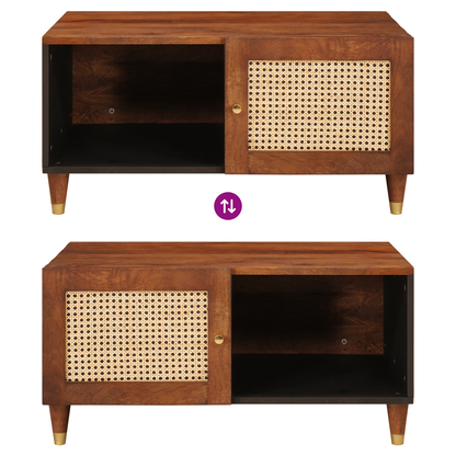 Salontafels Bruin 80 x 50 x 40 cm Rotan en massief mango-hout