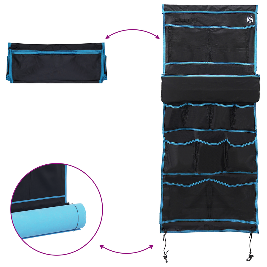 Opslagtas Zwart, Blauw 161 x 58.5 cm Oxford