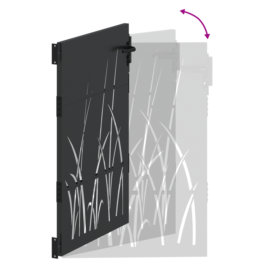 Tuinpoort met slot Zwart 105 x 125 cm Poedergecoat staal
