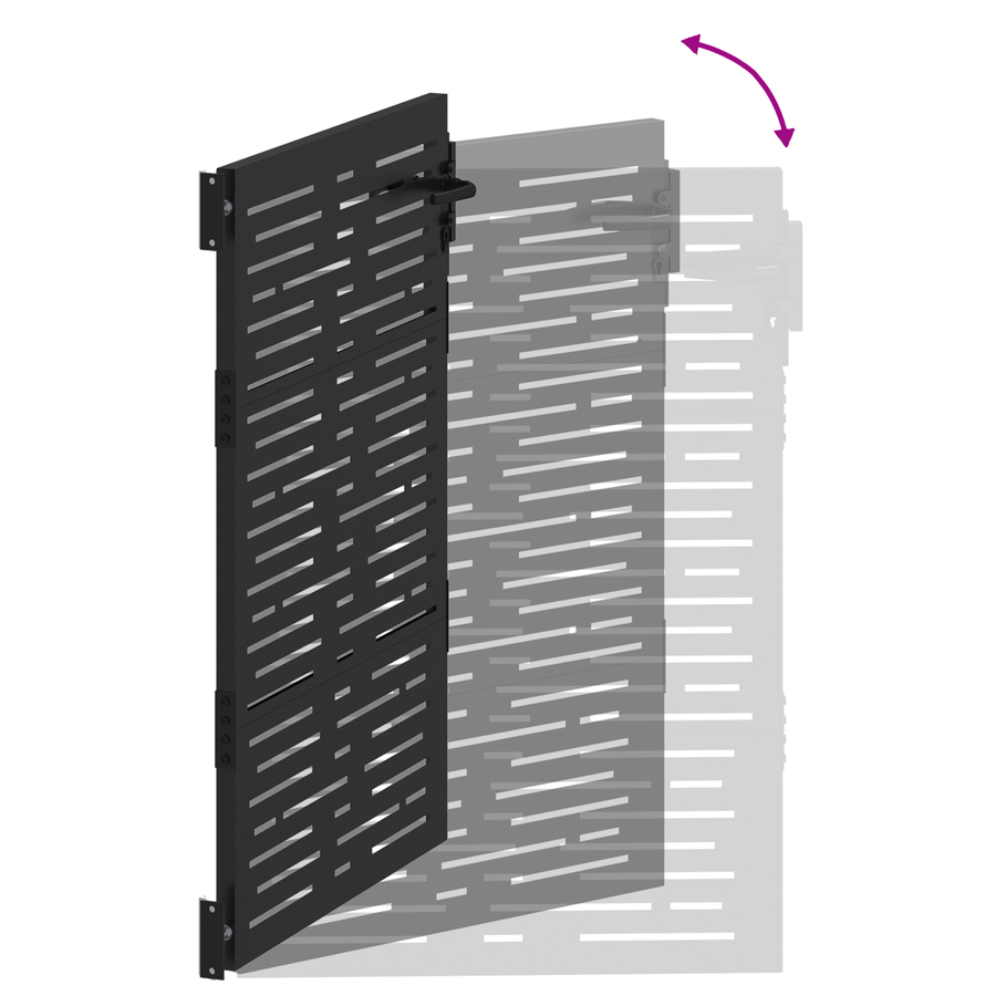 Tuinpoort Zwart 105 x 125 cm Poedergecoat staal