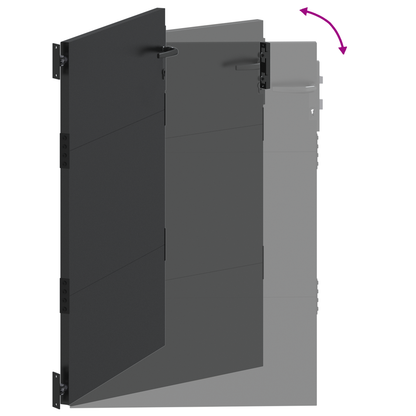 Tuinpoort met slot Zwart 105 x 125 cm Poedergecoat staal